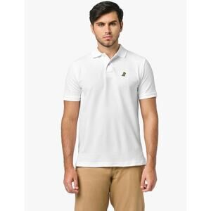 James Bark Men's Regular Fit Polo Shirt XXXL White Pima Cotton Embroidered NWT